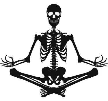 Adesivo azienda meditazione scheletro - TenStickers