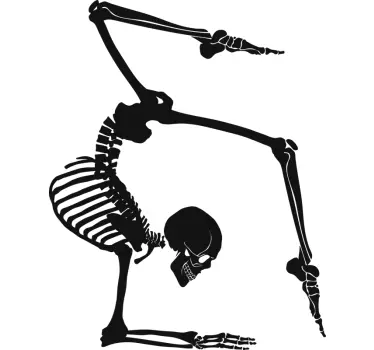 Adesivo azienda scheletro yoga - TenStickers