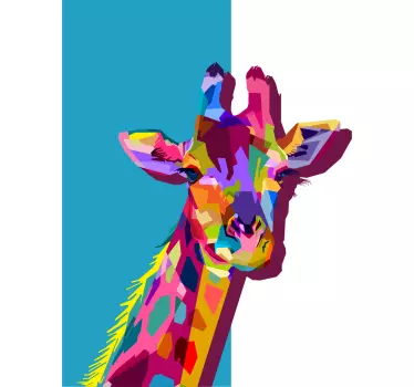 Adesivo per computer giraffa 3d - TenStickers