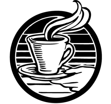 Sticker decorativo tazza di caffè - TenStickers
