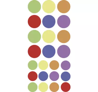 Adesivo geometrico disposizione di punti vibranti - TenStickers