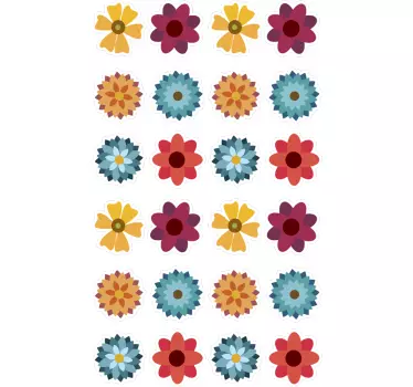 Adesivo per auto elemento floreale vivace - TenStickers