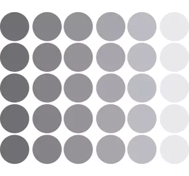 Adesivo geometrico modelli di cerchi grigi - TenStickers