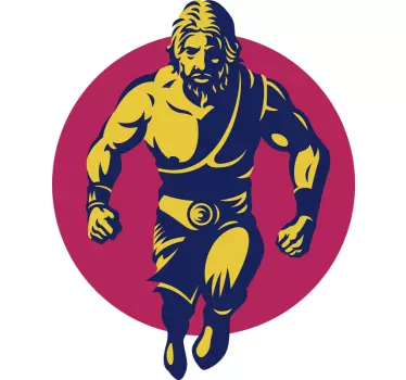 Adesivo per laptop figura eroica che corre - TenStickers