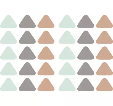 Adesivo geometrico motivo triangolare pastello - TenStickers