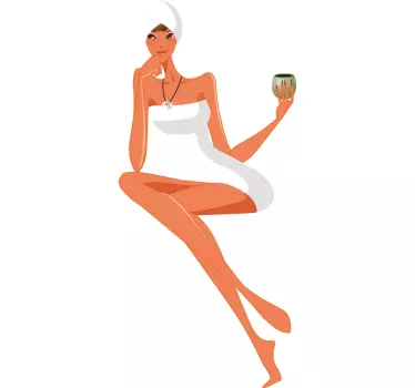 Sticker decorativo ragazza SPA - TenStickers