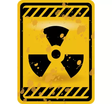 Adesivo per porta segnale radioattivo - TenStickers