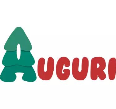 Adesivo Natale auguri - TenStickers