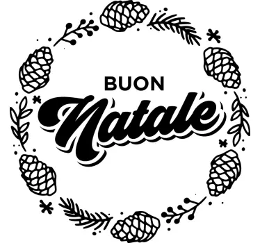 Adesivo Natale ghirlanda natalizia - TenStickers