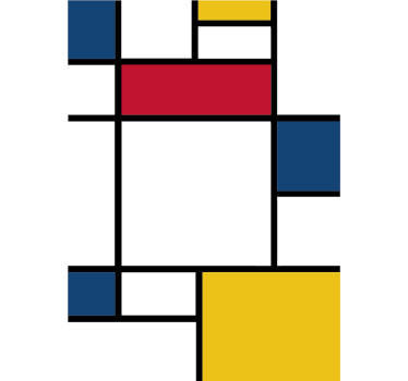 Adesivo murale soggiorno astratto mondrian - TenStickers