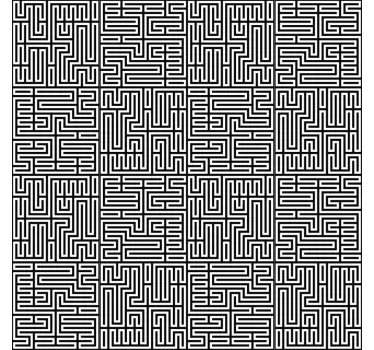 Adesivo geometrico motivo labirinto intricati - TenStickers