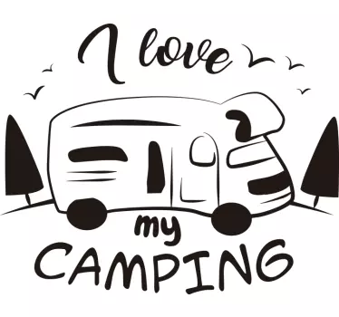 Adesivo per camper I love my camping - TenStickers