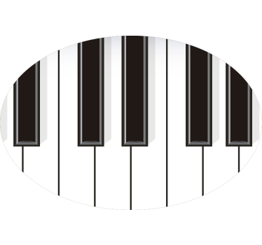 Adesivo murale musicale tasti piano - TenStickers