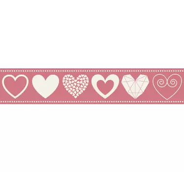 Sticker amore cuori rosa - TenStickers