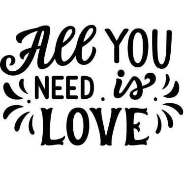 Adesivo personalizzato matrimonio all you need is love - TenStickers