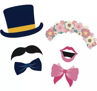 Adesivo personalizzato matrimonio auto degli sposi - TenStickers