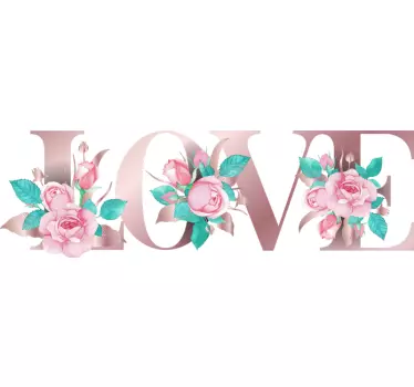 Etichetta adesiva matrimonio scritta love - TenStickers