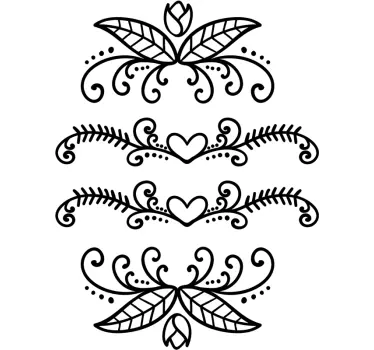 Adesivo per auto matrimonio per auto con fiori - TenStickers
