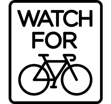 Sticker auto attenti ai ciclisti - TenStickers
