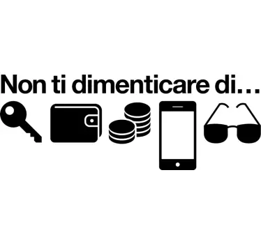 Scritta pareti non ti dimenticare di.. - TenStickers