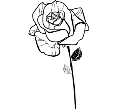 Sticker decorativo illustrazione rosa - TenStickers