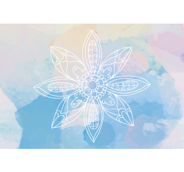 Adesivo per pc floreale  con mandala - TenStickers