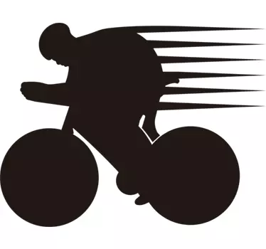 Adesivo per auto corridore ciclista - TenStickers