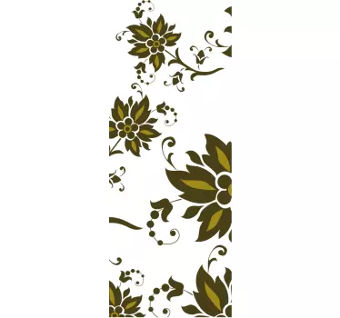 Adesivo bagno tema floreale - TenStickers