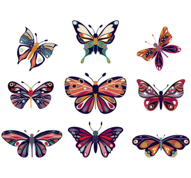Adesivo per vetri farfalle decorative - TenStickers