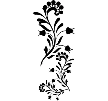 Adesivo per porta motivo floreale - TenStickers