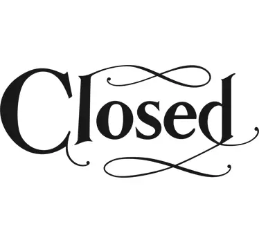 Sticker decorativo scritta closed - TenStickers