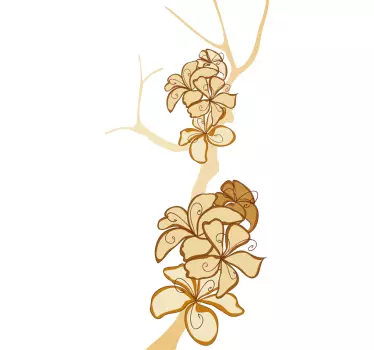Sticker decorativo ramoscello con fiori - TenStickers