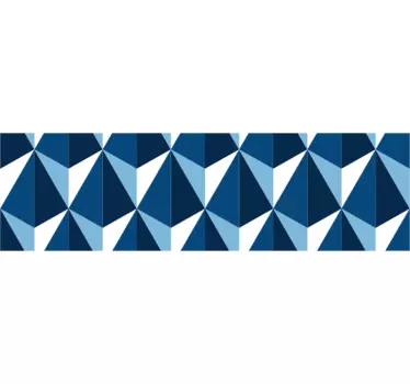 Adesivo per bordi motivi geometrici blu - TenStickers