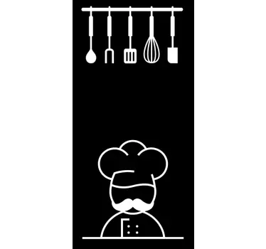 Adesivo in vetro per porte della cucina - TenStickers