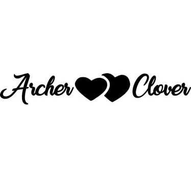 Adesivo in vinile per auto matrimonio - TenStickers