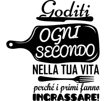 Adesivo per cucina frase divertente - TenStickers