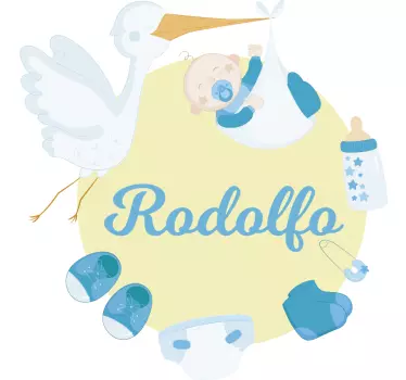 Adesivo murale bambini benvenuto piccolo rodolfo - TenStickers