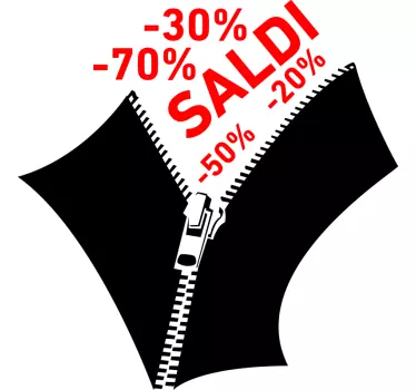 sticker saldi zip - TenStickers