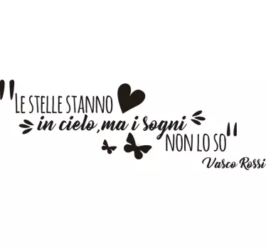 Adesivi murali citazione Vasco Rossi - TenStickers