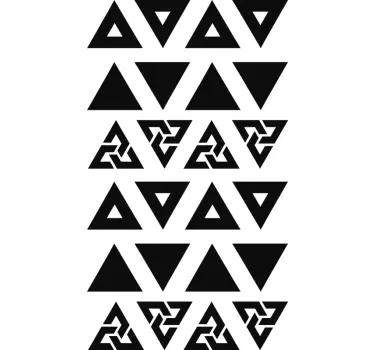 Adesivo geometrico disposizione triangoli eleganti - TenStickers