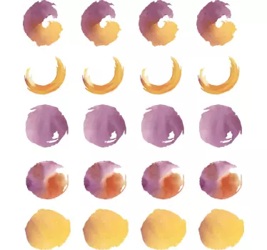 set di 20 Decorazioni della parete punti dell'acquerello - TenStickers