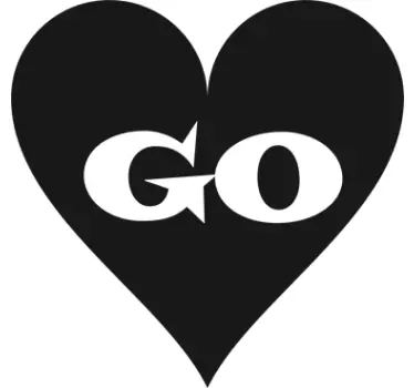 Sticker decorativo cuore go - TenStickers