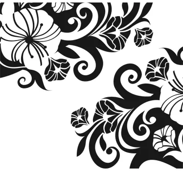 Sticker decorativo angoli floreali - TenStickers