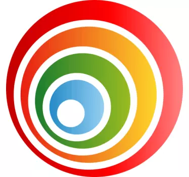 Adesivo murali cerchi concentrici - TenStickers