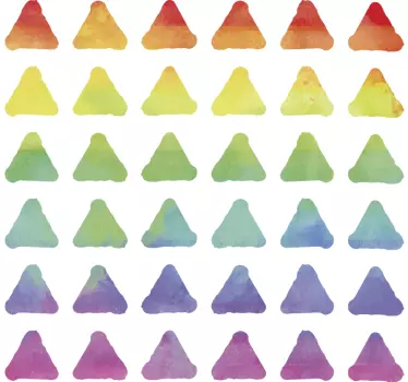 Adesivo geometrico motivi triangolari colorati - TenStickers