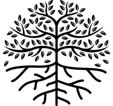 sticker  dell'albero con le radici dell'albero - TenStickers
