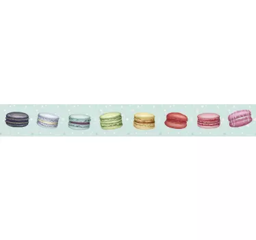 Adesivo bordo amaretti multicolori - TenStickers