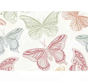 Adesivo per laptop motivi di farfalle eleganti - TenStickers