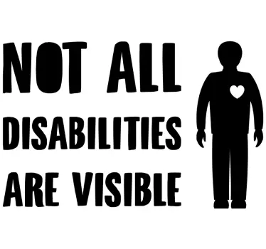 Adesivo per auto non tutte le disabilità sono visibili - TenStickers
