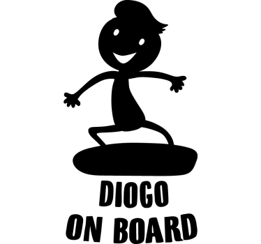 Adesivo per auto personaggio divertente a bordo - TenStickers